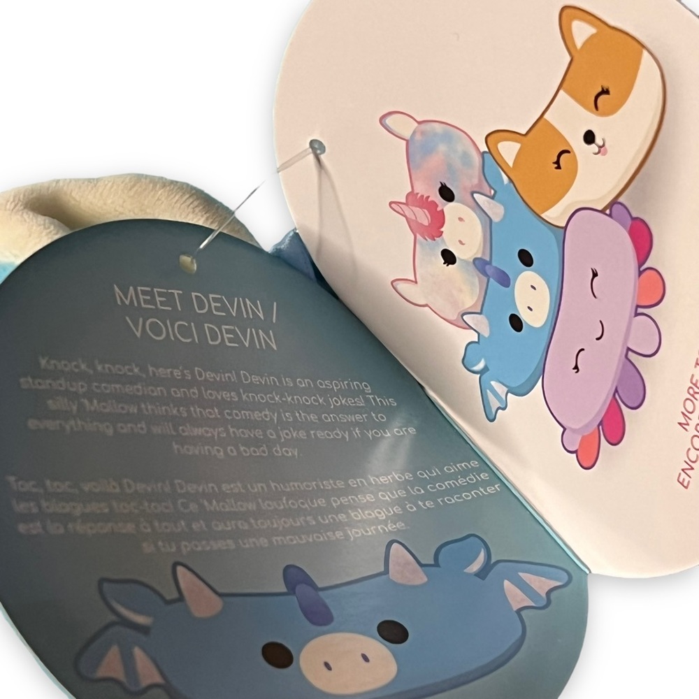 NEW Squishmallows Devin the Dragon Small Pet Bed Small Dog / Cat Bed Approx 20” - Picture 5 of 8